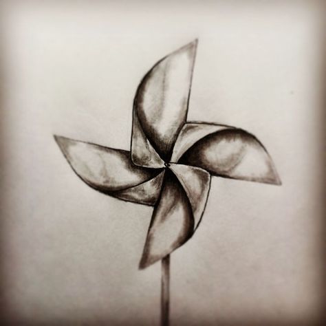 Pinwheel Tattoo, Orion Tattoo, Change Tattoo, Wind Tattoo, Mastectomy Tattoo, Black Sketch, Hand Carved Rubber, Tattoo Sketch, Cute Tattoos For Women