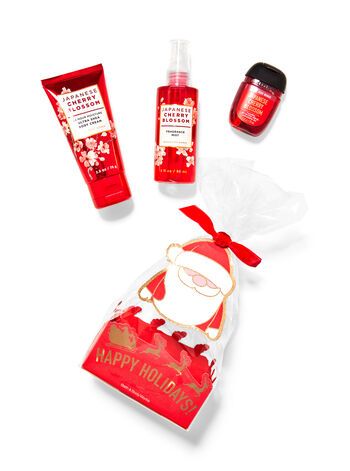 Japanese Cherry Blossom Mini Gift Set | Bath & Body Works Twinkling Tree, Santa Gift Tag, Santa Gift Tags, Fine Fragrance Mist, Mini Gift, Gift Inspo, Tree Lights, Japanese Cherry Blossom, Santa Gifts