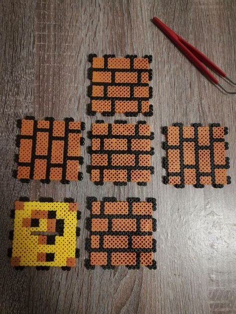 Perler Bead Box Diy, Mario Perler Bead Patterns, Perler Beads 3d, Hama Mario, 3d Tiskárna, Perler Bead Mario, Hama Beads 3d, Pearl Beads Pattern, Easy Perler Beads Ideas