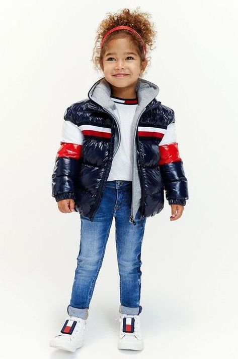 Girls Designer Clothes, Best Clothing Brands, Tommy Hilfiger Baby, Tommy Hilfiger Girl, Kids Clothes Sale, Tommy Hilfiger Kids, Girls Special Occasion Dresses, Down Puffer Coat, Designer Kids Clothes