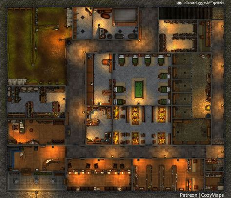 Fantasy City Map, Building Map, Dnd World Map, Tabletop Rpg Maps, Rpg Map, Free Maps, Dungeon Maps, Fantasy Battle, Single Room