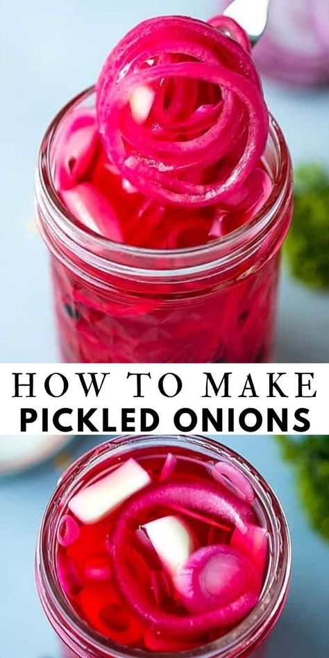 Make Pickled Onions, Pickled Red Onion Recipe, Pickled Veggies Recipe, Pickled Red Onions Recipe, Antipasto Platters, Pickle Onions Recipe, Quick Pickled Vegetables, Pickled Red Onion, Red Onion Recipes