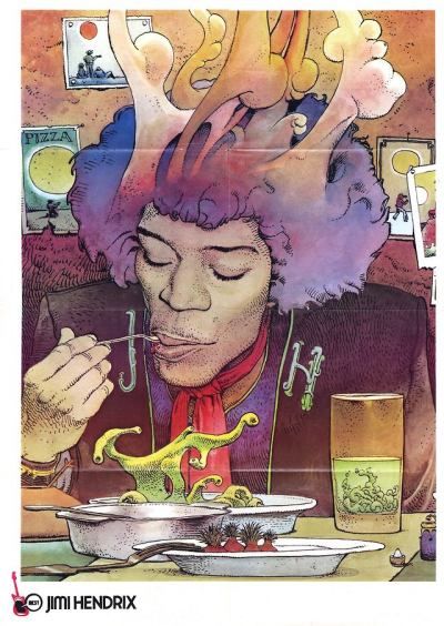 Arte Hippy, Moebius Art, Jean Giraud, Metal Magazine, Arte Cyberpunk, Bd Comics, Love Illustration, Arte Animal, Hendrix