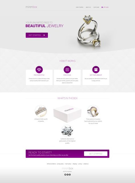 Luxury Jewelry Subscription Box Service Landing Page by Dan20071 Service Landing Page, Ecommerce Design, Jewelry Website, Creating A Blog, Design Website, Blog Writing, Landing Page Design, Post Design, Subscription Box