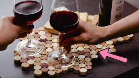 Cork Mat Diy, Hot Pads Diy, Wine Cork Table, Cork Placemats, Cork Mat, Cork Table, Recycled Diy, Diy Cork, Recycled Wine Corks