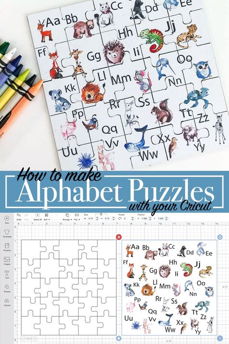 Cute DIY puzzle project idea to make with your Cricut machine designed by Jessica Roe Valentines Puzzles, Create Your Own Puzzle, Diy Puzzle, Make Your Own Puzzle, Cricut Supplies, Diy Projects To Sell, Diy Puzzles, Projets Cricut, Maker Project