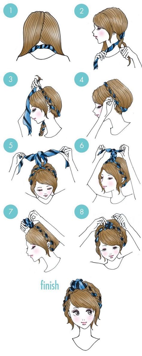 Peinados Fáciles Para Cabello Corto, Bandana Hairstyles, Hair Dos, Scarf Hairstyles, Hair Designs, Hair Updos, Diy Hairstyles, Up Hairstyles, Hair Hacks