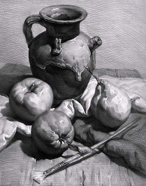 Chinese Still Life Drawing, Still Lives Drawing, Wwii Maps, Black And White Photography Portraits, Composition Drawing, Still Life Pictures, Interesting Drawings, Still Life Drawing, Detailed Drawings