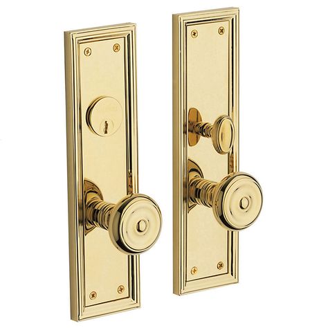 Nashville Entrance Trim (6547.031) French Door Sizes, Brass Door Hardware, Front Door Hardware, Baldwin Hardware, Front Door Entrance, Mortise Lock, Fiberglass Door, Brass Door, Unlacquered Brass