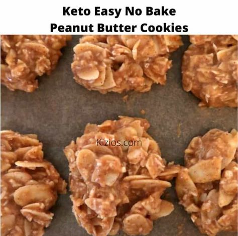 Keto Easy No Bake Peanut Butter Cookies Keto Chocolate Peanut Butter No Bake Cookies, Keto No Bake Peanut Butter Cookies, No Bake Cookies Recipe Peanut Butter, Keto No Bake Cookies, No Bake Peanut Butter Cookies, Peanut Butter Cornflake Cookies, Oatmeal No Bake Cookies, Oatmeal Flour, Peanut Butter Cookie Bars