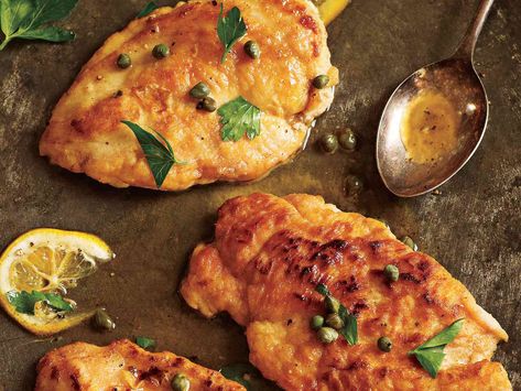 Meyer Lemon Chicken, Meyer Lemon Recipes, Lemon Chicken Piccata, Piccata Recipe, Chicken Piccata Recipe, Chicken Piccata, Meyer Lemon, Think Food, Cooking Light