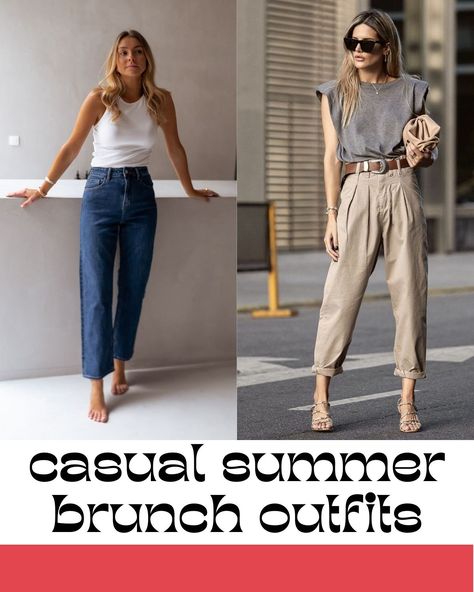 23 Photo-Worthy Summer Brunch Outfits - ljanestyle Easy Brunch Outfits Summer, Brunch Attire Summer, Brunch Date Outfit Summer Casual, Company Picnic Outfit Summer Casual, Casual Outfits For Lunch With Friends, Outfit Brunch Verano, What To Wear To Brunch In Summer, Breakfast With Friends Outfit, Sunday Lunch Outfit Summer