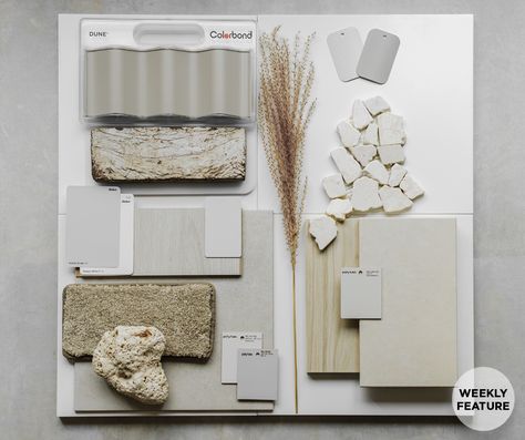 Our #FridayFlatlay this week, is from Carlene Gomez, Colour Consultant, Hudson Homes, NSW, and features #COLORBONDsteel #Dune and #Surfmist. Thank you so much Carlene. It is a beautiful Flatlay. #letstalkcolour #COLORBONDdesigners #COLORBONDpalette #HudsonHomes Boho Style Interior, Golden Afternoon, Design Style Quiz, Interior Design Help, Hudson Homes, Pallet House, Color Plan, Interior Design Guide, Colour Consultant