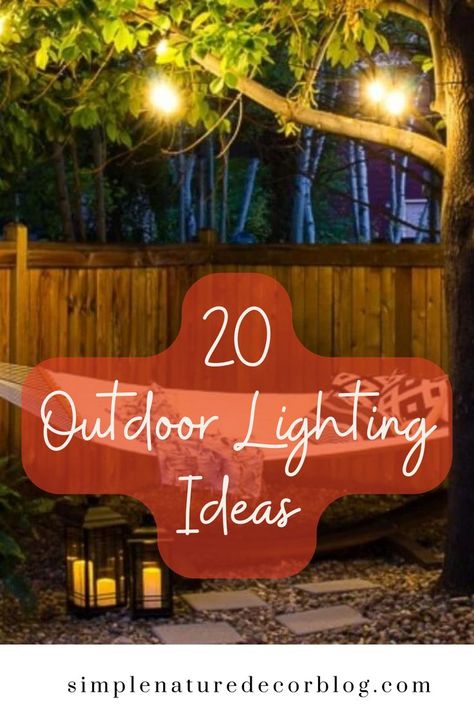 Outdoor lighting ideas you will love. Fun Outdoor Lighting Ideas, Diy Outdoor Lighting Ideas Backyard, Fairy Lights Patio Outdoor Spaces, Solar Curtain Lights Garden, Outdoor Lighting Without Electricity, Outdoor Fire Pit Lighting, Garden Solar Lighting Ideas, Solar Lights In Trees, Light Up Backyard Ideas