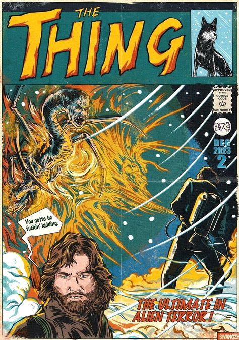 THE THING (1982) poster design by Swangzhel The Thing Poster 1982, The Thing Concept Art, The Thing Poster, The Thing 1982, Sci-fi Movies, Cinema Art, John Carpenter, Random Pictures, Movie Monsters