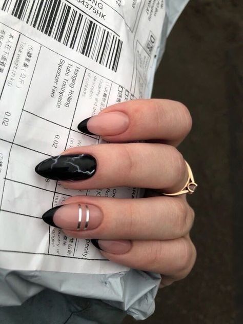 Edgy Nails, Grunge Nails, Nagel Inspo, Dream Nails, Classy Nails, Fire Nails, Pretty Acrylic Nails, Minimalist Nails, Chic Nails