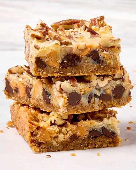 Magic Cookie Bars Recipe | The Kitchn Magic Cookies, Rum Cakes, Magic Cookie Bar Recipe, Magic Cookie Bars, Magic Bars, Waffle Cookies, Lunch Appetizers, Cookie Bar, Butterscotch Chips