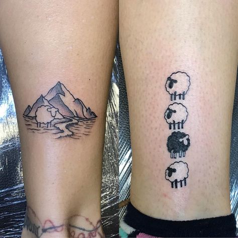 Cute Black Sheep Tattoo, Black Sheep Tattoo Small, Black Sheep Of The Family Tattoo, Cute Sheep Tattoo, Small Sheep Tattoo, Sheep Tattoo Small, Lost Sheep Tattoo, Black Sheep Tattoo Ideas, Sheep Tattoo Design