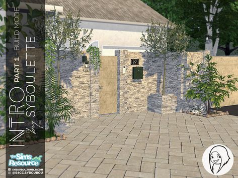 Entrance Ideas, Casas The Sims 4, Lawn Edging, Stone Cladding, Sims 4 Build, Sims Community, Entrance Decor, Sims 4 Houses, Entrance Gates