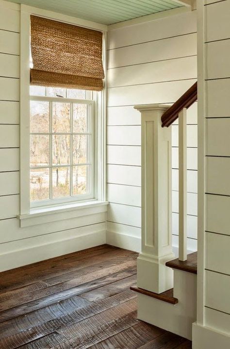 9 Farmhouse Baseboard Design Ideas For Your Home Farmhouse Baseboards, Farmhouse Stairs, Baseboard Styles, Rustic Flooring, Plank Walls, Style Cottage, Cool Ideas, Crown Molding, Ship Lap Walls