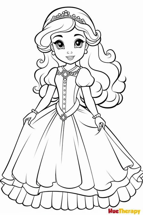 Picture To Color Printable, Princess Colouring Sheet, Princess Coloring Sheets Free Printable, Coloring For Girls For Kids, Pictures For Coloring Free Printable, Disney Princess Colouring Printables, Free Princess Printables, Princess Pictures To Color, Disney Princess Coloring Pages For Kids