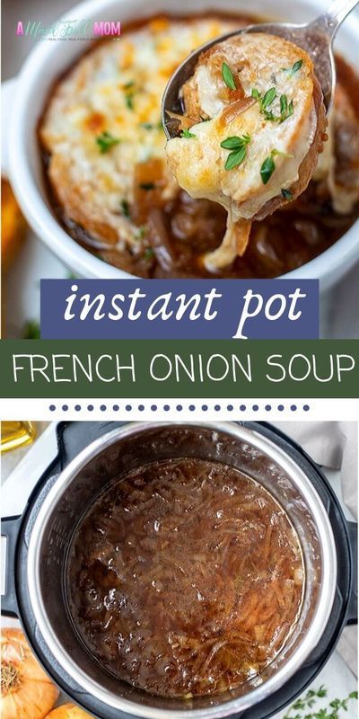 Instant Pot French Onion Soup is full of earthy, nutty flavors, perfectly caramelized onions and is easy to make at home! Instant Pot French Onion Soup, Instapot Ideas, Onion Soup Recipe, French Onion Soup Recipe, Onion Soup Recipes, Quick And Easy Soup, Ninja Recipes, Instant Pot Soup Recipes, Points Recipes