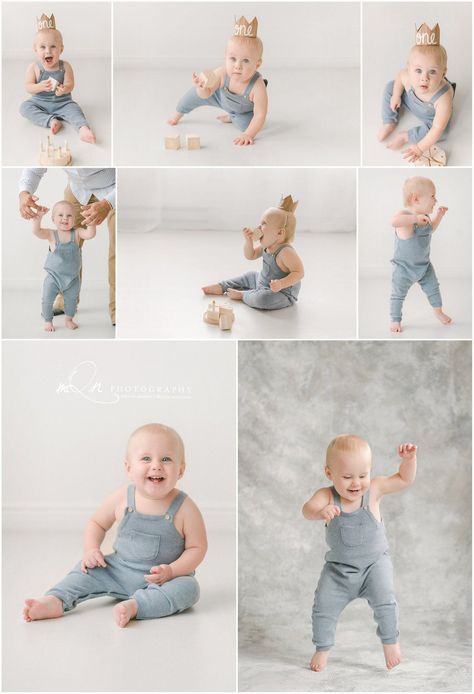 Minneapolis baby photographer Crawling Baby Photoshoot, White Sheet Photoshoot First Birthday, Cake Smash Neutral Colors, Simple Studio Cake Smash, Minimalist One Year Old Photoshoot, Minimal Cake Smash Photoshoot, First Birthday Photography, Baby Birthday Photoshoot, 1st Birthday Pictures