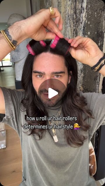 Matt Newman on Instagram: "same same but diff! #hairtips #hairtutorial #instahair #hairgoals #hairlove 💁‍♀️❤️ do u use hair rollers ?!" How To Sleep With Rollers In Hair, How To Use Hair Rollers, Hot Roller Hairstyles, Roller Hairstyles, Velcro Rollers, Overnight Curls, Hair Rollers, September 21, Hair Hacks