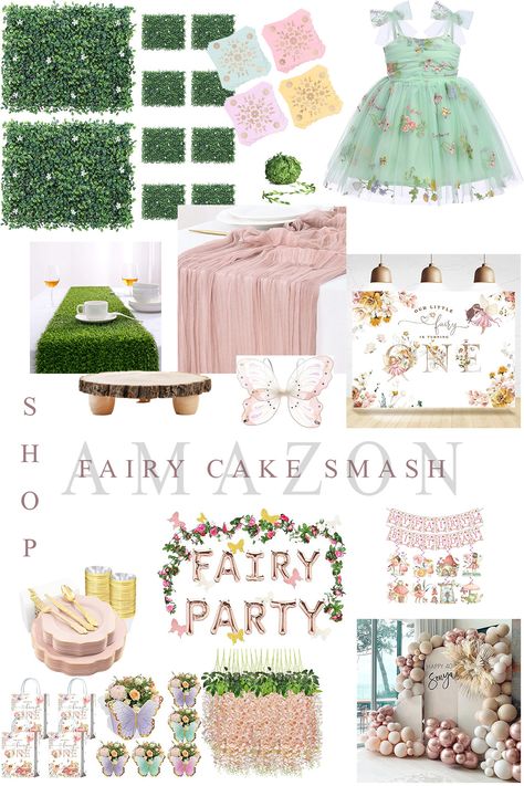 Baby's first birthday party theme: Fairy First Birthday - party decor, first birthday theme idea, baby girl first birthday, summer first birthday, first birthday party decor #firsbirthday #baby'sfirstbirthday #turningone #birthdaypartytheme #birthdayideas ...#ad One Year Fairy Birthday, Fairy Themed Birthday Party Ideas, Fairy Tail First Birthday Party, Fairy First Birthday Party Games, 1 Year Fairy Birthday, Fairly One Birthday Party, Fairy Tale First Birthday Party, Enchanted Tea Party Birthday, Fall Fairy Birthday Party