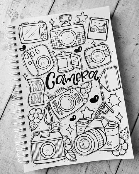 Camera Sketch, Doodling Ideas, Doodling Art, Instagram Camera, Doodle Art For Beginners, Doddle Art, Whimsical Art Journal, Pokemon Sketch, Ideas For Instagram