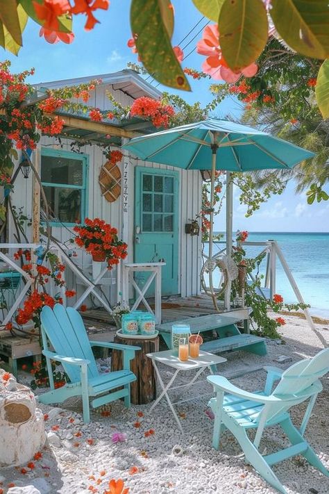 Cozy Beach Cottage, Ocean Room Decor, Small Beach Houses, Dream Life House, Beach Cabana, Cottage By The Sea, House By The Sea, Beach House Design, Dream Beach