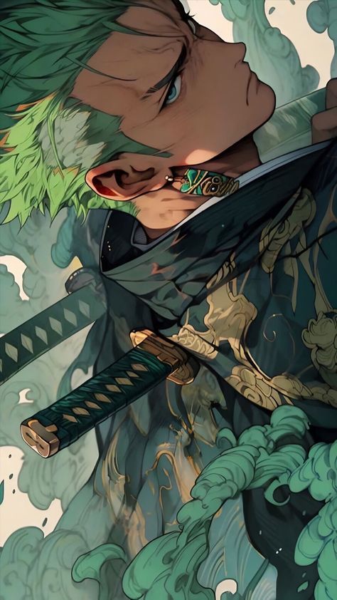 not mine I just edited to be top side instead pointed downwards Zoro Fan Art One Piece, Zoro Fanart Wallpaper, Zoro One Piece Wallpapers, رورونوا زورو, One Piece Cartoon, Character Artist, One Piece Wallpaper Iphone, Cool Anime Backgrounds, K Wallpaper