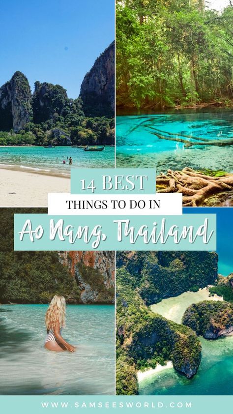 14 Best Things to Do in Ao Nang, Thailand Ao Nang Thailand, Thailand Island Hopping, Railay Beach Thailand, Thailand Krabi, Krabi Town, Ao Nang Beach, Koh Samui Beach, Thailand Adventure, Railay Beach