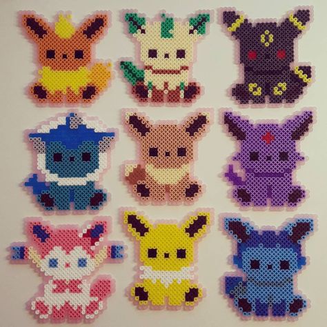 💕 Les Evolitions #evee #eveelution #pokemon #funny #pikachu #kawaii #pokemonx #pokemonsunandmoon #cute #pokemoncommunity #pokeball… Eevee Perler Beads, Eevee Beads Pattern, Pokemom Bead Art, Jolteon Perler Bead Pattern, Evoluzioni Eevee, Evee Evolution Perler Beads, Pokemon Z, Computer Geek Gifts, Hama Bead