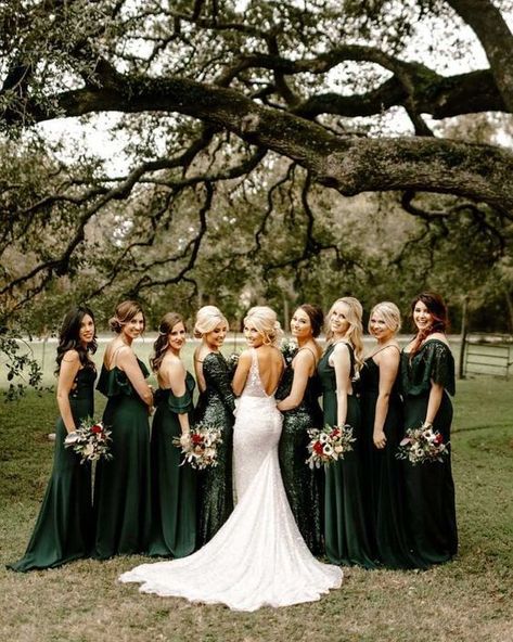 Mystical Wedding, Forest Green Bridesmaid Dresses, Tulle Bridesmaid Dresses, Dark Green Wedding, Dark Green Bridesmaid Dress, Pretty Bridesmaid Dresses, Bridesmaid Dresses Under 100, Tulle Bridesmaid, Fall Bridesmaid Dresses