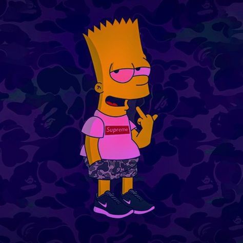 Bart Simpson Lean High The Simpsons, Bart Simpson, Wallpapers, Pink