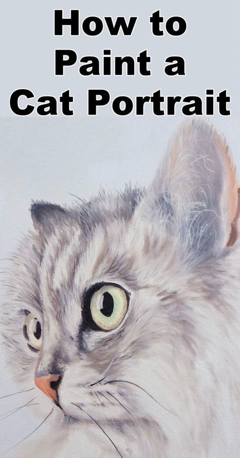 Oil Painting Nature, Oil Painting Tutorial, Oil Painting Techniques, Cat Portrait, Oil Painting Portrait, Watercolor Cat, Watercolor Artists, Cat Portraits, Online Painting