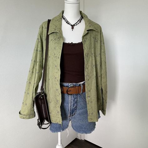 Amazing vintage well made light green jacket. Sade... - Depop Light Green Button Up Outfit, Green Button Up Outfit, Button Up Outfit, Tomato Girl, Girl Jacket, Shell Buttons, Green Button, How To Make Light, Girls Jacket