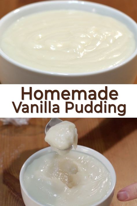 Easy Vanilla Pudding Recipe | In the Kitchen with Matt Cornstarch Pudding Vanilla, Cornstarch Pudding Recipe, Cornstarch Recipes, Vanilla Pudding From Scratch, Easy Vanilla Pudding, Cornstarch Pudding, Home Made Pudding, Gundry Recipes, Vanilla Pudding Recipe