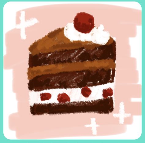 Chocolate Cake Drawing, Dessert Drawing Easy, Cake Drawing Aesthetic, Desert Drawing, Chocolate Desserts Cake, Speed Draw, Desserts Drawing, Chocolate Deserts, Dessert Art