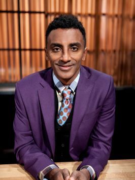 Judge Marcus Samuelsson : Owner of New York City's Red Rooster Harlem restaurant, Marcus Samuelsson has been a guest chef at the White House, cooking for President Barack Obama. In 2011 he was a contestant on The Next Iron Chef: Super Chefs, and he has battled on Iron Chef America. Chopped Junior, Harlem Restaurants, Marcus Samuelsson, Iron Chef, Star Chef, Bobby Flay, James Beard, Famous Black, Red Rooster