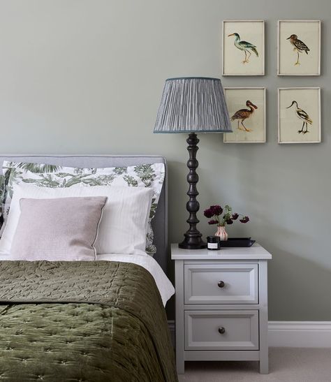 Blue Kawaii Room, Beth Dadswell, Farrow And Ball Blue Gray, Imperfect Interiors, Cool Color Combinations, Blue Gray Bedroom, Bedroom Plan, Townhouse Interior, Room Aesthetics