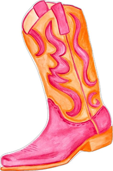 Cowboy Boot Watercolor, Coquette Painting Ideas On Canvas, Coquette Painting Ideas Simple, Cowboy Boot Painting On Canvas, Coastal Cowgirl Painting, Painting Ideas Trendy, Preppy Cowgirl Aesthetic, Easy Girly Paintings, Preppy Art Ideas