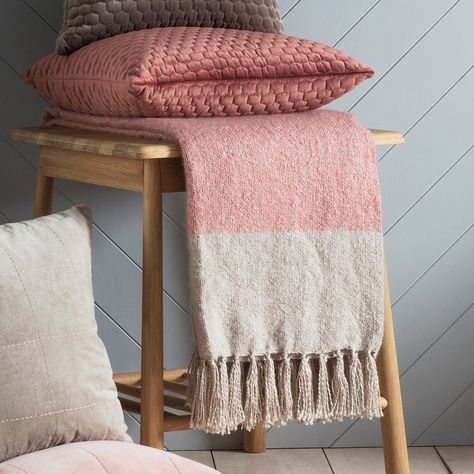 Silver Color Palette, Mohair Throw, Pink Color Schemes, Grey Throw, Pink And Silver, Ombre Effect, Scandinavian Inspired, Sofa Throw, Upholstered Furniture