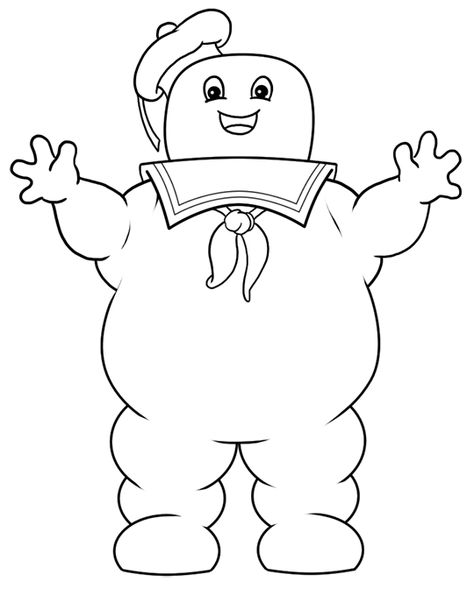 Ghostbusters Stay Puft Marshmallow Man Coloring Pages Sketch Coloring Page Ghostbusters Coloring, Ghost Busters Birthday Party, Halloween Maquillage, Ghostbusters Birthday, Ghostbusters Birthday Party, Ghostbusters Theme, Stay Puff, Stay Puft Marshmallow Man, Ghostbusters Party