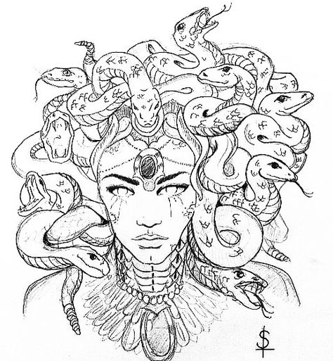 Ozzy Tattoo, Linework Illustration, Tattoo Machine Art, Medusa Tattoo Design, Medusa Art, Tattoo Flash Sheet, Medusa Tattoo, Stylist Tattoos, Tattoo Bracelet