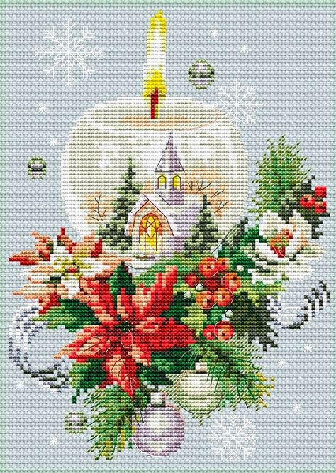 Cross Stitch Christmas, Stitch Christmas, Christmas Cross, Cross Stitch Flowers, Christmas Knitting, Christmas Cross Stitch, Crochet Doilies, Christmas Pattern, Christmas Crochet