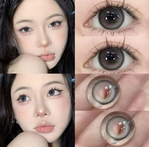 Korean Contact Lenses, Eye Lens Colour, Contacts Lenses, Y2k Makeup, Cosmetic Contact Lenses, Beautiful Eyes Color, Eye Contact Lenses, Saline Solution, Cosplay Contacts