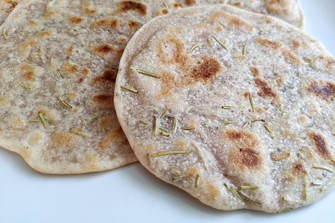 AIP Rosemary Flatbread | The Open Cookbook Aip Flatbread, Vegan Flatbread Recipes, Aip Bread, Rosemary Flatbread, Aip Baking, Aip Snack, Vegan Flatbread, Autoimmune Recipes, Flatbread Recipe