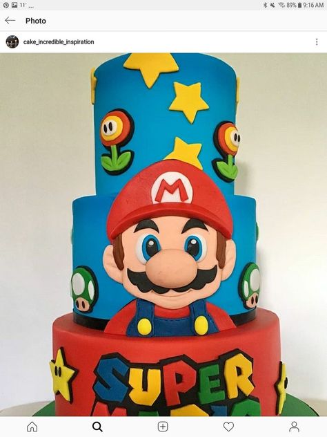 18th Birthday Cake For Guys, Mario Bros Birthday Party Ideas, Mario Birthday Cake, Mario Bros Cake, 4de Verjaardag, Sonic Cake, Super Mario Cake, Super Mario Bros Birthday Party, Mario E Luigi